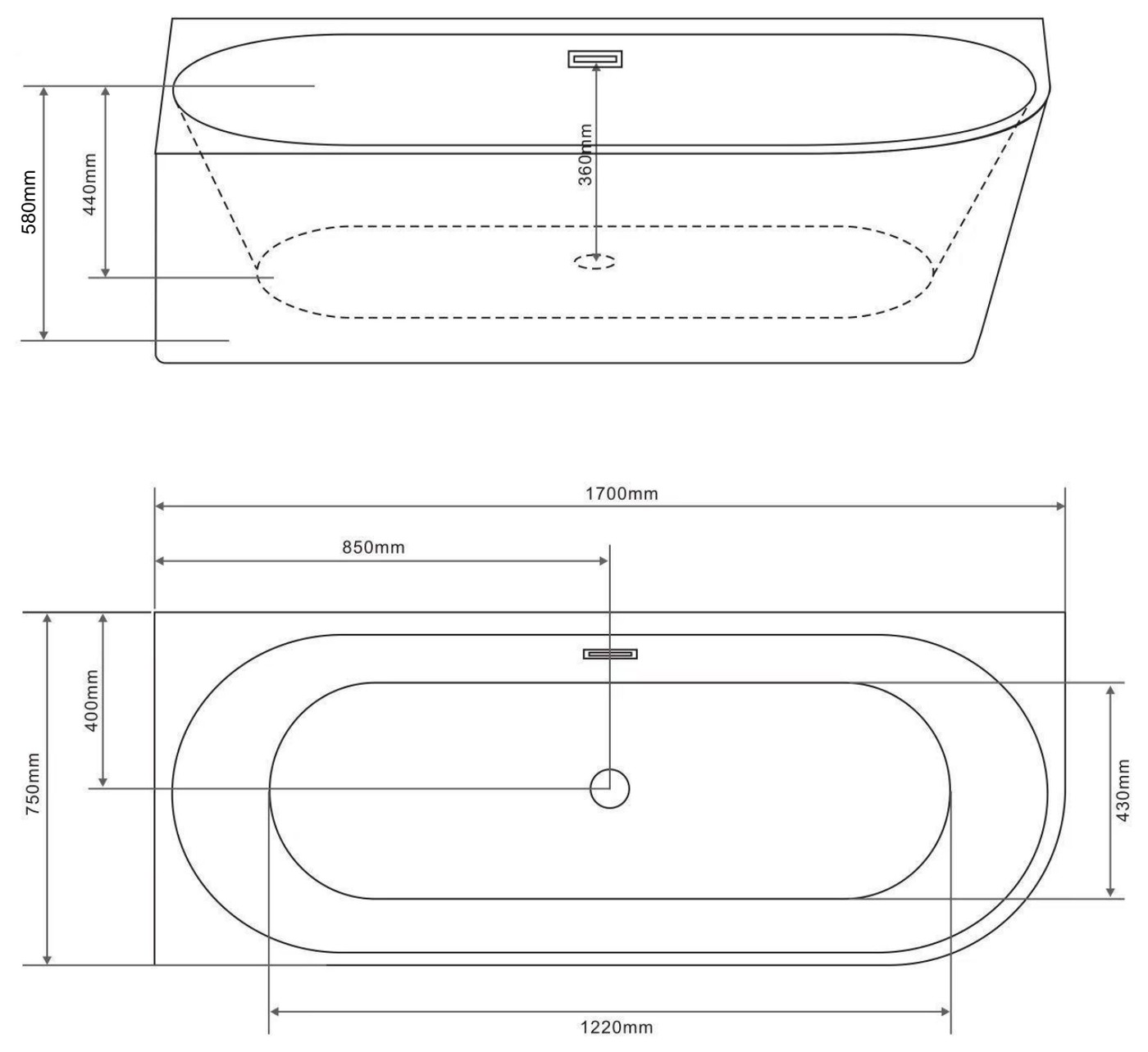 Sanotechnik JAMAICA sarokba állítható térkád, balos kivitel, fekete (G9057) – műszaki rajz
