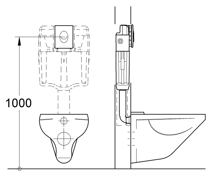 Grohe Skate Air króm nyomólap – műszaki rajz
