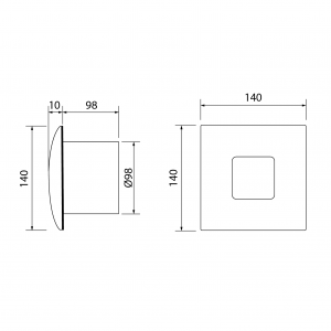 CATA SILENTIS 10 INOX ventilátor, 15W, o100mm, inox