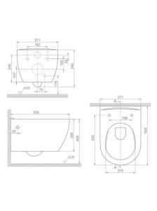 CeraStyle CITY fali wc