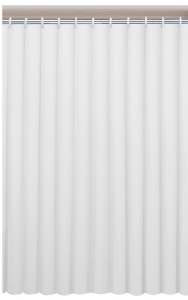AQUALINE PVC zuhanyfüggöny, 180x200 cm, fehér (0201004 B)