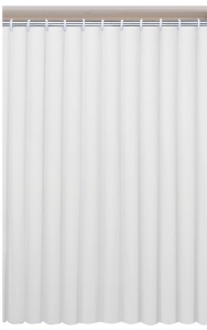 AQUALINE PVC zuhanyfüggöny, 180x200 cm, fehér (0201004 B)
