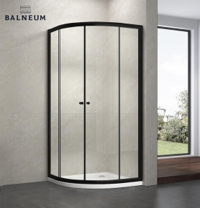 Balneum Royal fekete keretes íves zuhanykabin