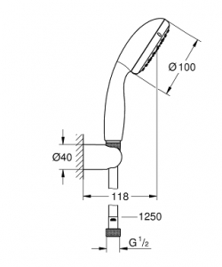 Grohe Tempesta 100 zuhanyszett