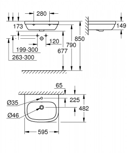 Grohe EURO CERAMIC 60 mosdókagyló