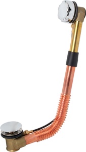 Sanotechnik Kád le- és túlfolyó, 60 cm, 1 1/2 col, sárgaréz (10156)