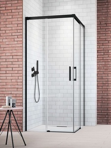 Radaway Idea 8 Black KDD szögletes fekete zuhanykabin 90B+110J