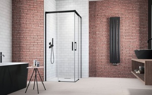 Radaway Idea 8 Black KDD szögletes fekete zuhanykabin 90B+110J