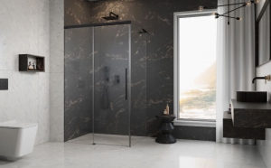 Radaway Idea 8 QL Black KDJ szögletes fekete zuhanykabin