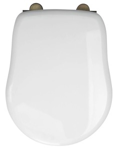 Kerasan RETRO Soft Close WC-ülőke, duroplast, fehér, bronz zsanér (108601N)