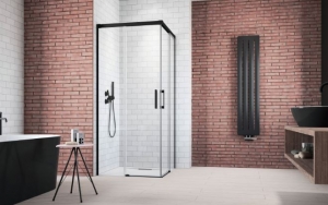 Radaway Idea Black KDD szögletes fekete zuhanykabin