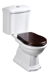 Kerasan RETRO WC-ülőke, diófa, króm zsanér (109040)