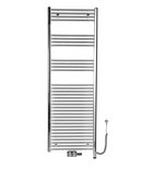 ALYA fürdőszobai radiátor, egyenes 600x1760mm, közép bekötéssel, króm, 560 W (1145-12)