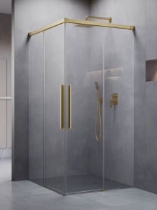 Radaway Idea 8 QL Brushed Gold KDD szögletes szálcsiszolt arany zuhanykabin
