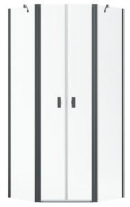Radaway Nes Brushed GunMetal PTD szögletes szálcsiszolt fegyvermetál zuhanykabin