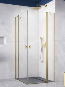 Radaway Nes Brushed Copper KDD II szögletes szálcsiszolt réz zuhanykabin