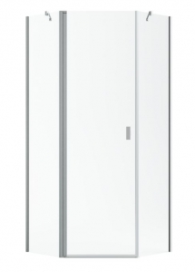 Radaway Nes Brushed Nickel PTJ szögletes szálcsiszolt króm zuhanykabin