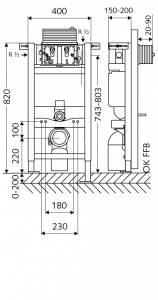 SCHELL MONTUS 820 C WC-szerelőmodul