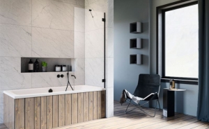 Radaway Essenza Pro Black PNJ II fekete kádparaván