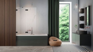 Radaway Essenza Pro Black PND II fekete kádparaván