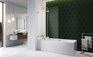 Radaway Essenza Pro Gold PND II arany kádparaván