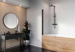 Radaway Nes Black PNJ I fekete kádparaván