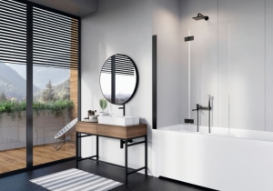 Radaway Nes Black PND I fekete kádparaván