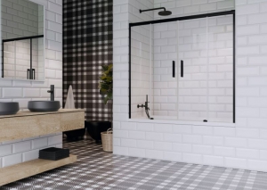 Radaway Idea Black PN DWD fekete kádparaván