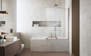 Radaway Furo Brushed Copper PND II szálcsiszolt réz kádparaván