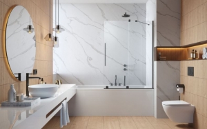 Radaway Furo Brushed GunMetal PND II szálcsiszolt fegyvermetál kádparaván