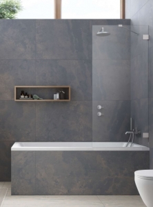 Radaway Essenza Pro Brushed Nickel PNJ II szálcsiszolt króm kádparaván