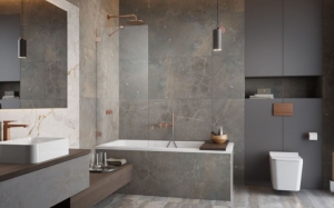 Radaway Essenza Pro Brushed Copper PNJ II szálcsiszolt réz kádparaván