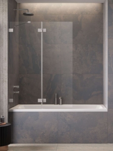 Radaway Essenza Pro Brushed Nickel PND II szálcsiszolt króm kádparaván