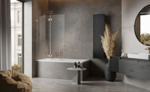 Radaway Essenza Pro Brushed Copper PND II szálcsiszolt réz kádparaván