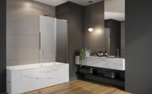 Radaway Furo SL Gold PND II arany kádparaván