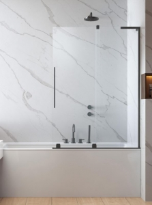 Radaway Furo SL Brushed GunMetal PND II szálcsiszolt fegyvermetál kádparaván