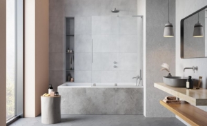 Radaway Furo SL Brushed Nickel PND II szálcsiszolt króm kádparaván