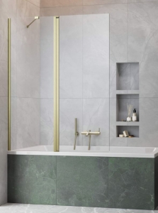 Radaway Nes Brushed Gold PND II szálcsiszolt arany kádparaván