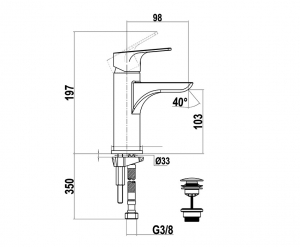 Mofém Mosdó cascade (150-0075-00)