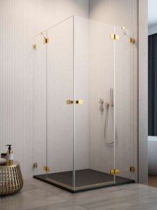 Radaway Essenza Pro Gold KDD szögletes arany zuhanykabin