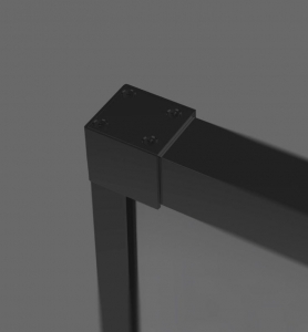 Radaway U toldóprofil Idea KDJ/KDS fixfal fekete 20mm