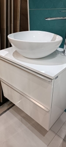 Cersanit VIRGO 60 pultos mosdó szekrény fehér, mosdóval,króm fogantyúval-BEMUTATÓ TERMÉK