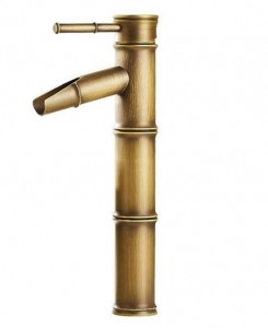 Balneum Bronz Bamboo antik magasított mosdó csaptelep