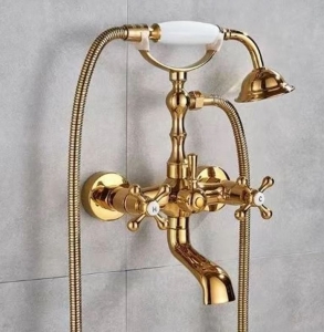 Balneum Arany - Bronz Antik Kádtöltő és Zuhany csaptelep