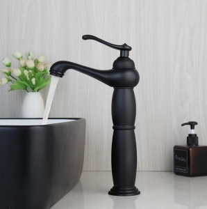 Balneum Dark Hullám fekete mosdó csaptelep