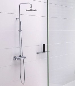 Balneum Petra Termosztátos zuhanyrendszer zuhanycsaptelep zuhanyszettel,és esőztetővel