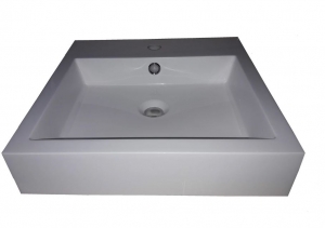 Balneum Kendra öntött márvány mosdó 45x45x12,5(11,5)cm