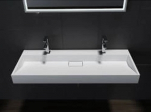 Balneum Lizett öntött márvány dupla mosdó 120x46x15cm 2. osztály