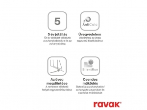 Ravak Blix II NBLRV2 zuhanykabin fekete