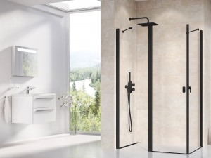 Ravak Chrome CRV1+CRV2 zuhanykabin fekete, átlátszó
